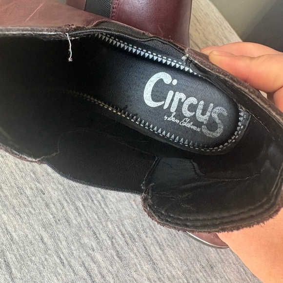 Circus by Sam Edelman Boots Womens 9 Chelsea Maroon Pull On Comfort Ankle Top - Picture 4 of 7